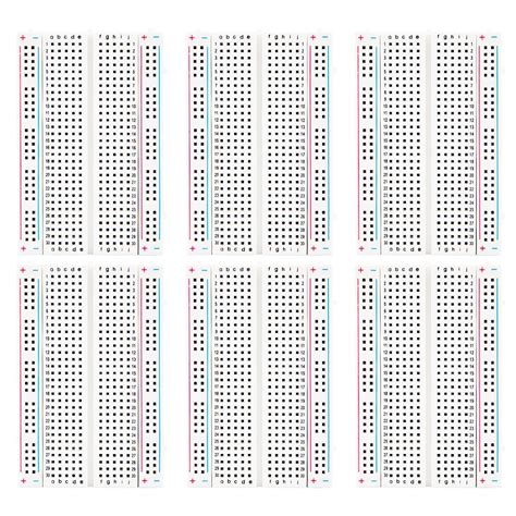 Elegoo 6pcs 400 Point Breadboard Kit Solderless Breadboards For Arduino ...