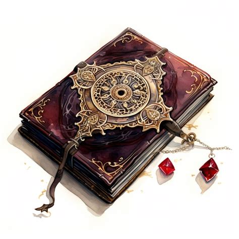 There is a book with a clock on it and a chain around it generative ai ...