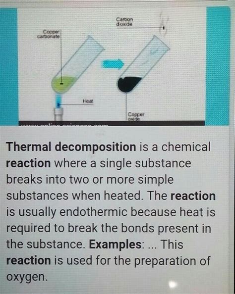 what is thermal decomposition reaction with example - Brainly.in