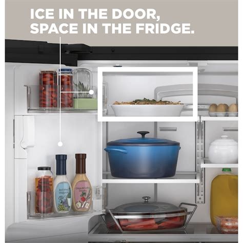 GE Counter-depth 17.5-cu ft French Door Refrigerator with Ice Maker ...