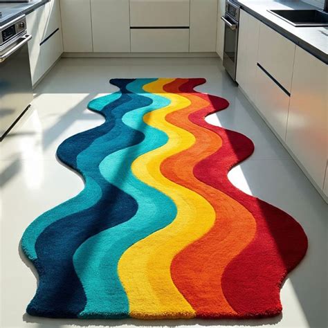 Buy Rainbow Wave Runner Rug for Elegant Living Spaces |Get on Indianshelf