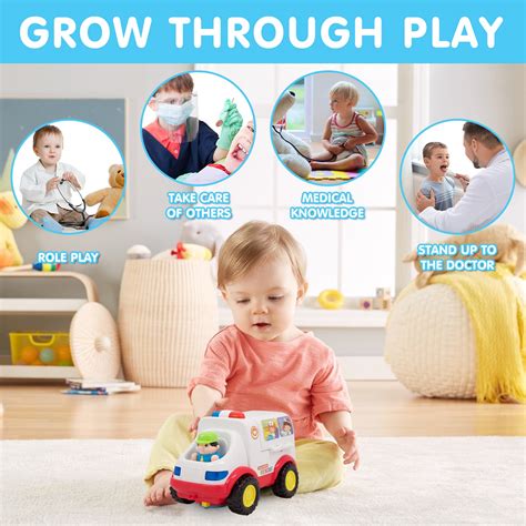 Buy Ambulance Rescue Vehicle Toy Car - Opening Doors Play Kit with ...