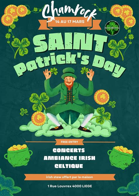 17 Mars / Seamus the Busker / Irish Folk / Ireland, Shamrock Liège ...
