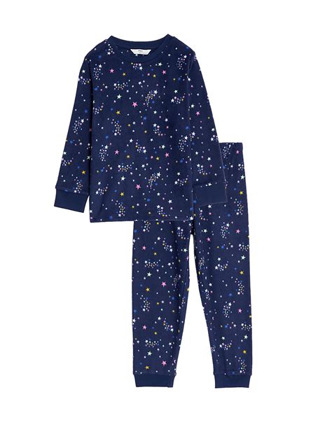 Buy Fleece Star Print Pyjamas (1-16 Yrs) at Marks & Spencer