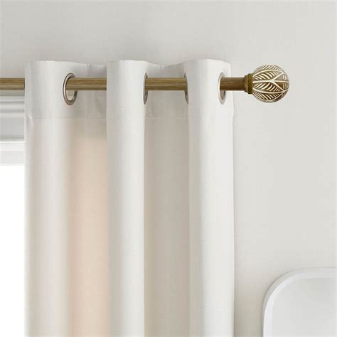Wood Curtain Rod 36-72in Etched Ball Design | At Home