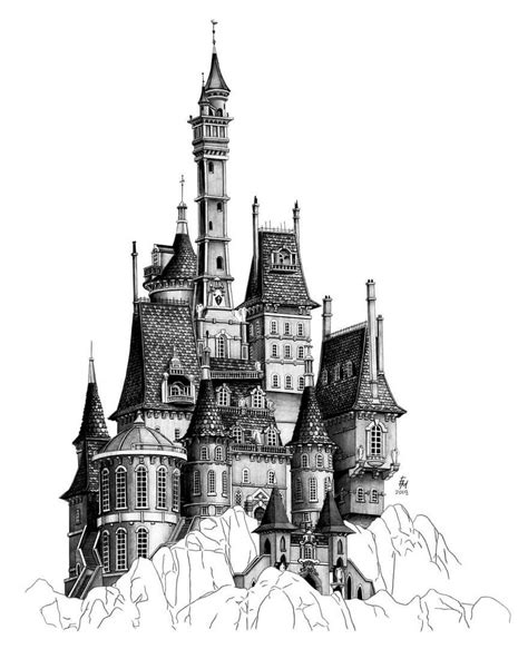 Image result for Pencil Drawing Castle Tutorial
