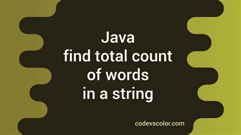 How to Count Words in Java 的图像结果