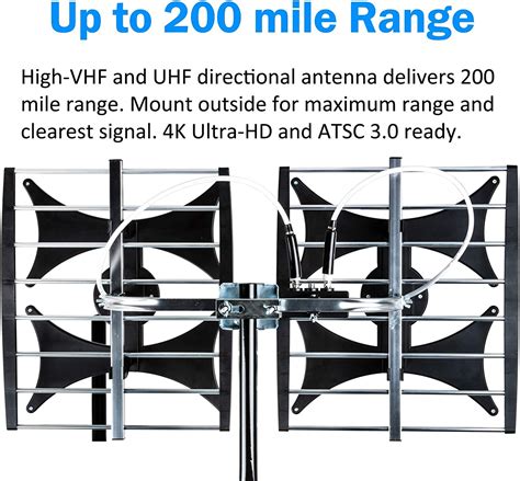 Buy Newest 2021 Five Star Multi-Directional 4V HDTV Antenna - up to 200 ...