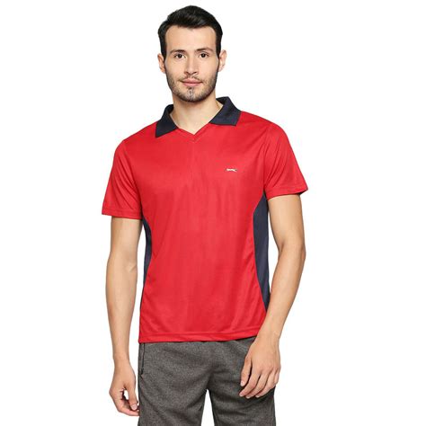 Buy Black Panther Mens Red Half Sleeves Polo T-Shirt Online
