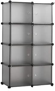 KriShyam ® 8-Cubes Storage Organizer Shelves Closet with Doors for ...