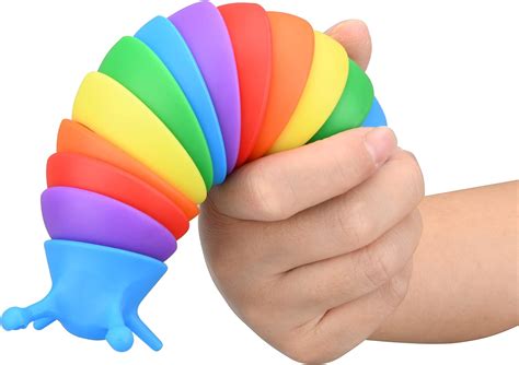 Buy Fidget Slug Toys,3D Printed Articulated Sticky Stretch Slug Fidget ...
