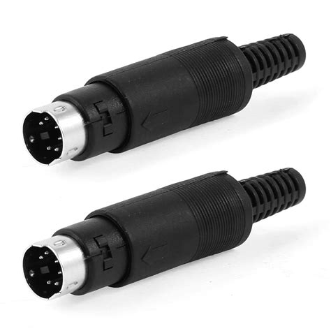 Generic Computer DIN 6 Pins Male S-Video Adapter Sockets Connnector 2 ...