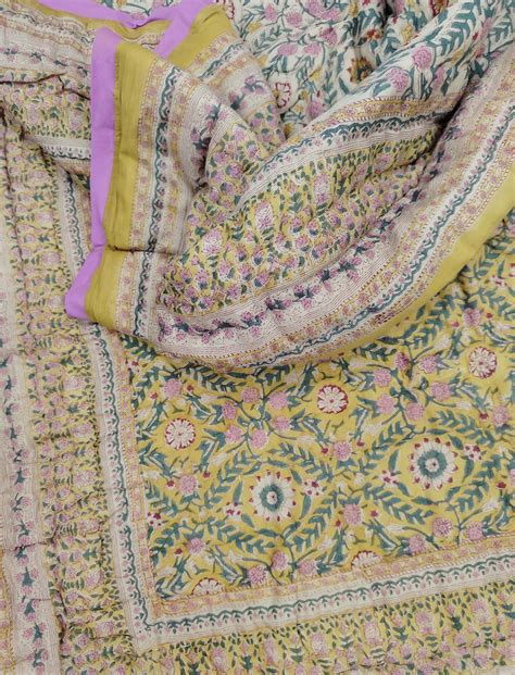 Hand Block Printed Cotton Double Quilt – Gulabchand Prints