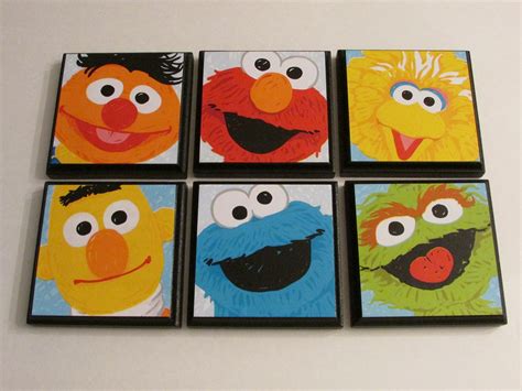 Sesame Street Room Wall Plaques Set Of 6 Sesame Street | Desertcart INDIA
