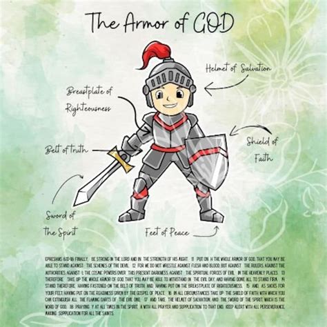 Armor of God Kids Printable | Ephesians 6 | 11x14 Digital Download YOU ...