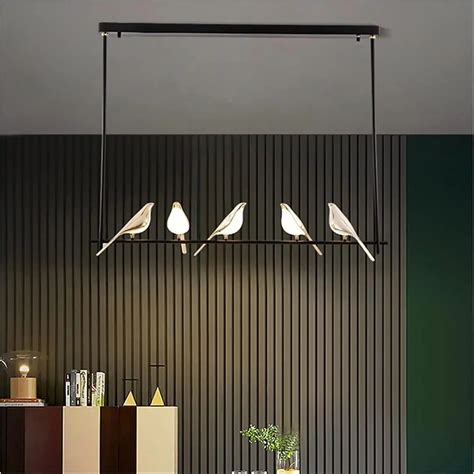 HDC Nordic LED Bird Long Chandelier