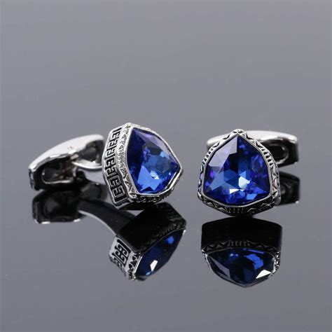 Yellow Chimes Exclusive Collection Blue Crystal Stainless Steel Cuff ...