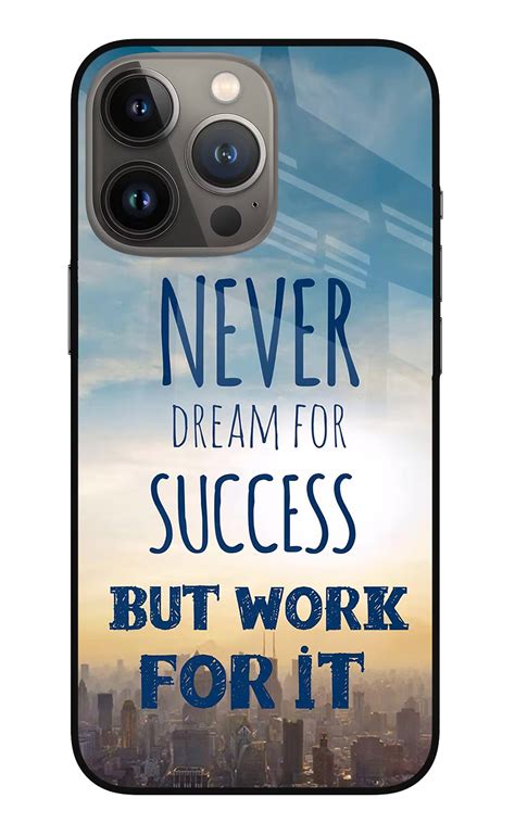 Buy Now Never Dream For Success But Work For It Glass Case for iPhone ...