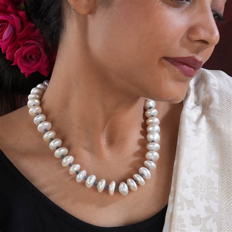 Freshwater Pearls and Iolite Necklace | Totapari Jewellery