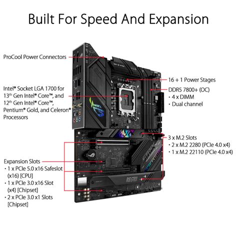 ASUS ROG STRIX B760-F GAMING WIFI Intel B760 LGA 1700 ATX Motherboard