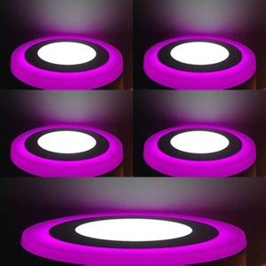 GALAXY 6 watt (3+3) LED Round Panel Light Ceiling POP Down Indoor Light ...