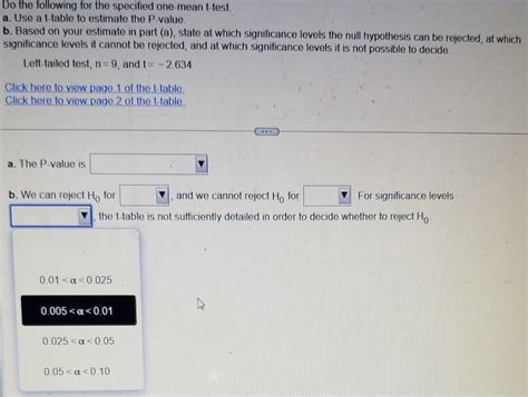 Solved Do the following for the specified one-mean t-test. | Chegg.com