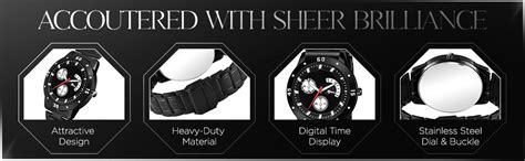 The Shopoholic Black Dial Stainless Steel Chain Analogue Wrist Watch ...