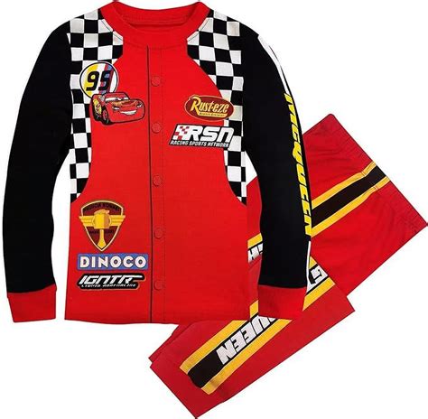Disney Pixar Lightning McQueen Pit Crew Costume PJ PALS for Boy Size 3 ...