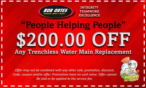 Coupons | Bob Oates Sewer & Rooter