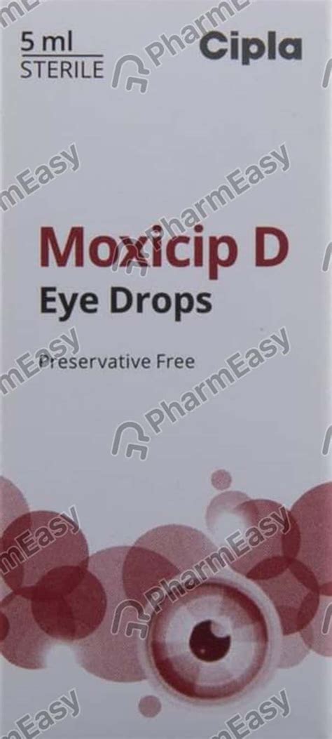 Moxicip D Bottle Of 5ml Eye Drops: Uses, Side Effects, Price & Dosage ...
