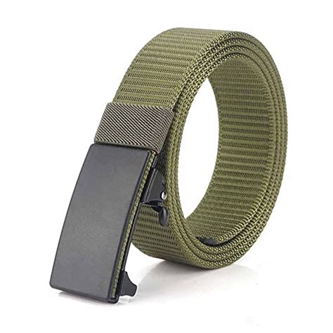 Buy ZORO Nylon Vegan Leather Belt for Men | NB-249 | Green at Amazon.in