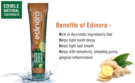 Edinora Sensipro ayurvedic toothpaste | For sensitivity, bad breath ...