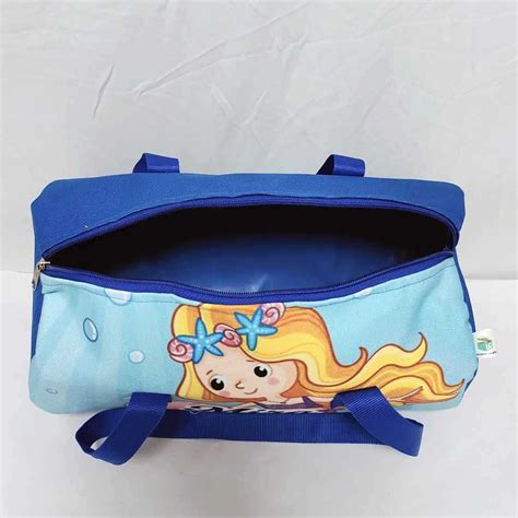 Personalised Little Mermaid Printed Kids Duffle Bag