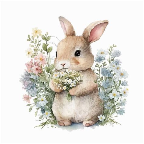 Pin by 𝕻𝖍𝖔𝖙𝖔 𝖂𝖔𝖗𝖑𝖉 on 𝔄𝔯𝔱🎨🖼 | Bunny watercolor, Bunny art, Clip art
