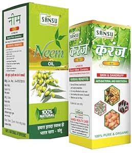 Buy Sansu Neem ka Tel, Natural Ayurvedic 100% Pure Neem Hair oil 50ml ...
