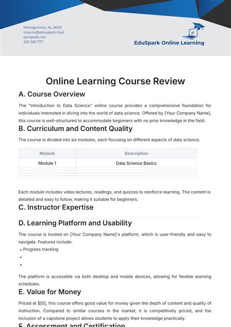 Image result for Course Review Pages