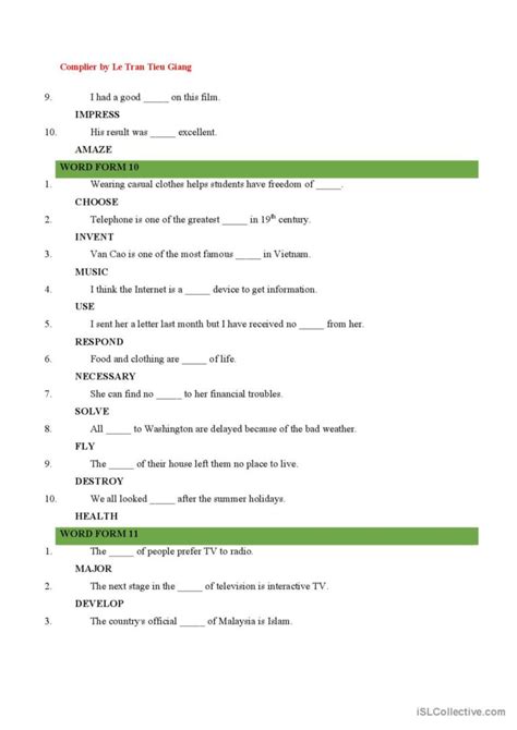 Image result for Word Form Questions