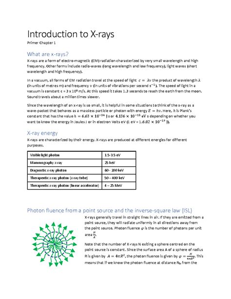 M1-Intro X-rays copy,, - Introduction to X-rays Primer Chapter 1 What are x-rays? X-rays are a ...