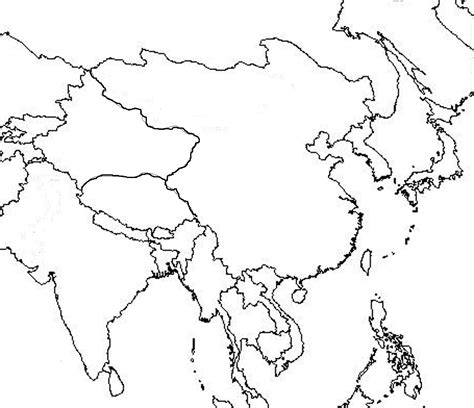 Image result for Printable Map of Asia