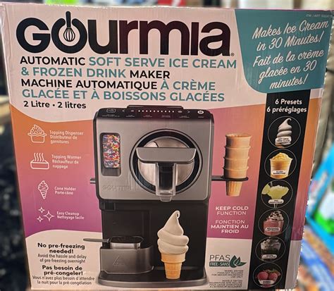 Gourmia 2 L (2.11 qt.) Automatic Soft Serve Ice Cream and Frozen Drink
