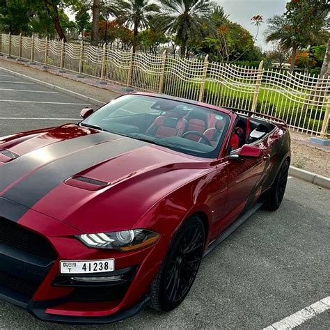 Rent a Ford Mustang Convertible (Red), 2021 ID-05436, in Dubai - Renty.ae