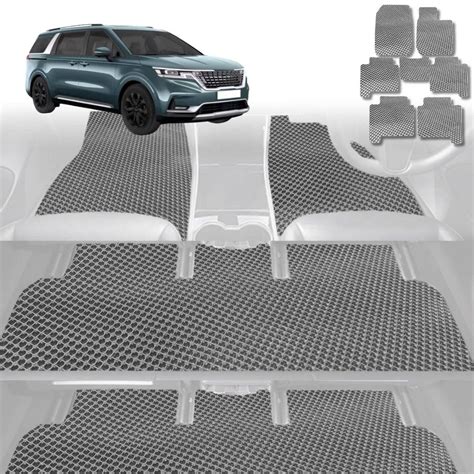 6D Diamond Car Floor Mats for Kia Carnival 2021-Current-Ultimate Set ...