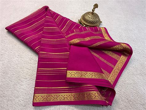 Pure Mysore Silk CSG Saree – www.vannamayil.com