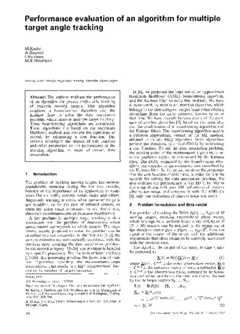 Image result for Assessing Multiple Target Tracking Algorithm Performance