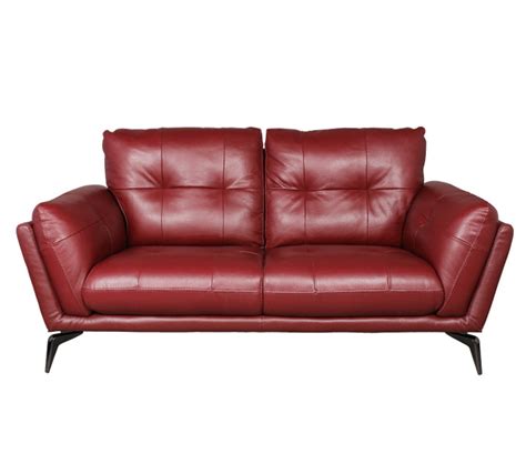 Galaxy Leather Sofa 2 Seater Red – Floating Walls - Buy Furnishing ...