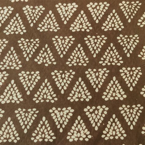 Pure Cotton Kashish With Dot Triangle Hand Block Print Fabric – Sanskruti