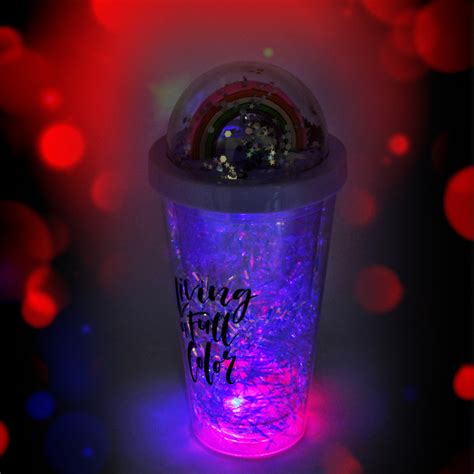 Sipper Bottle with Straw, LED Glow Light for Kids/Tumbler with Straw/V ...