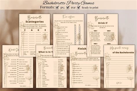 Bachelorette Party Printable Games - Printable Free Templates