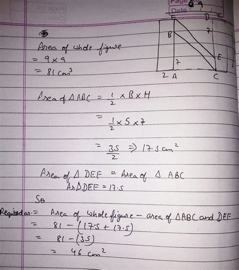 calculate the area enclosed by the given shapes all measurement are in ...