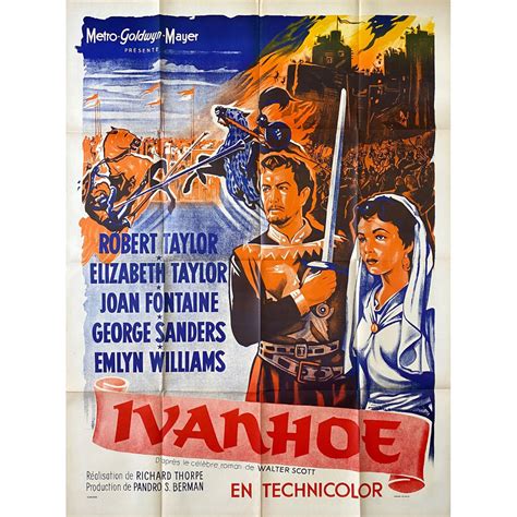 IVANHOE French Movie Poster - 47x63 in. - 1952/R1960